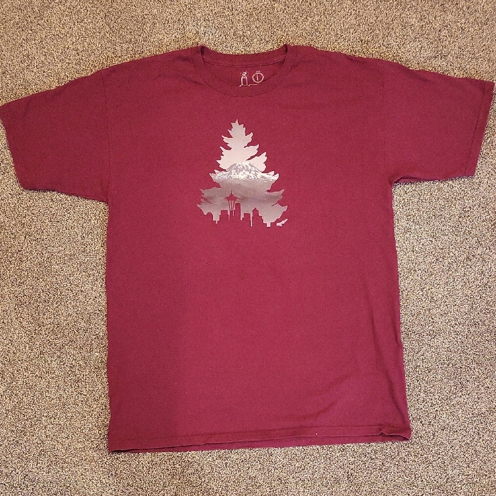 Casual Industries Burgundy Graphic T-Shirt PNW
